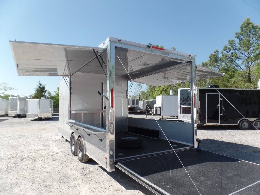 436-8.5-x-20-dove-grey-bbq-event-concession-food-trailer-7.jpg 8.5' x 20' Dove Grey BBQ Event Concession Food Trailer