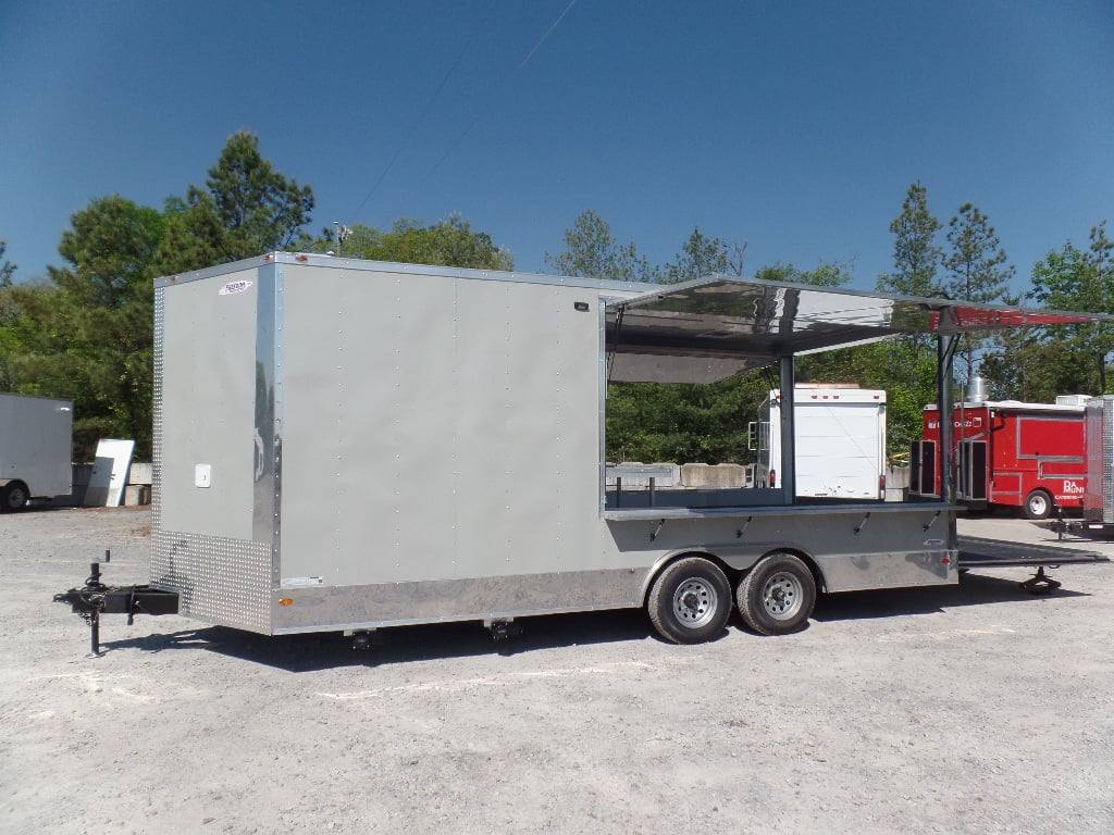436-8.5-x-20-dove-grey-bbq-event-concession-food-trailer-9.jpg 8.5' x 20' Dove Grey BBQ Event Concession Food Trailer