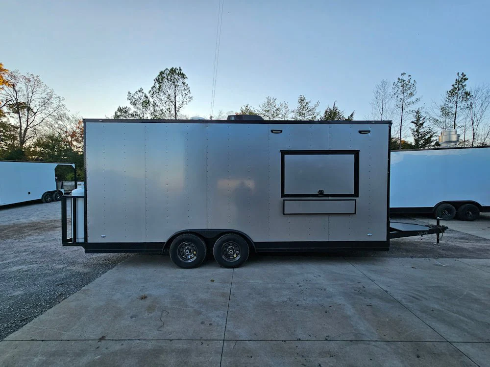 437-8.5-x-20-elite-equipped-silver-frost-concession-trailer-event-catering-13.webp 8.5' X 20' Elite Equipped Silver Frost Concession Trailer Event Catering