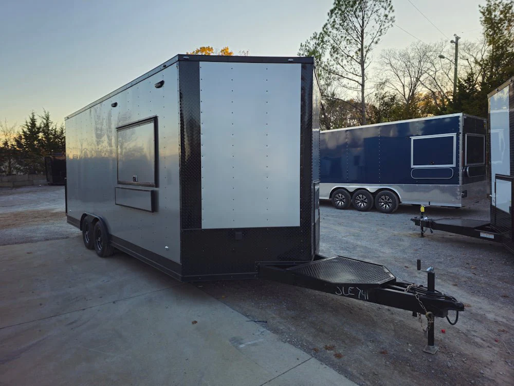437-8.5-x-20-elite-equipped-silver-frost-concession-trailer-event-catering-15.webp 8.5' X 20' Elite Equipped Silver Frost Concession Trailer Event Catering
