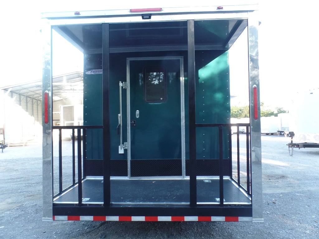 438-8.5-x-20-emerald-green-porch-style-concession-trailer-18.jpg 8.5' x 20' Emerald Green Porch Style Concession Trailer