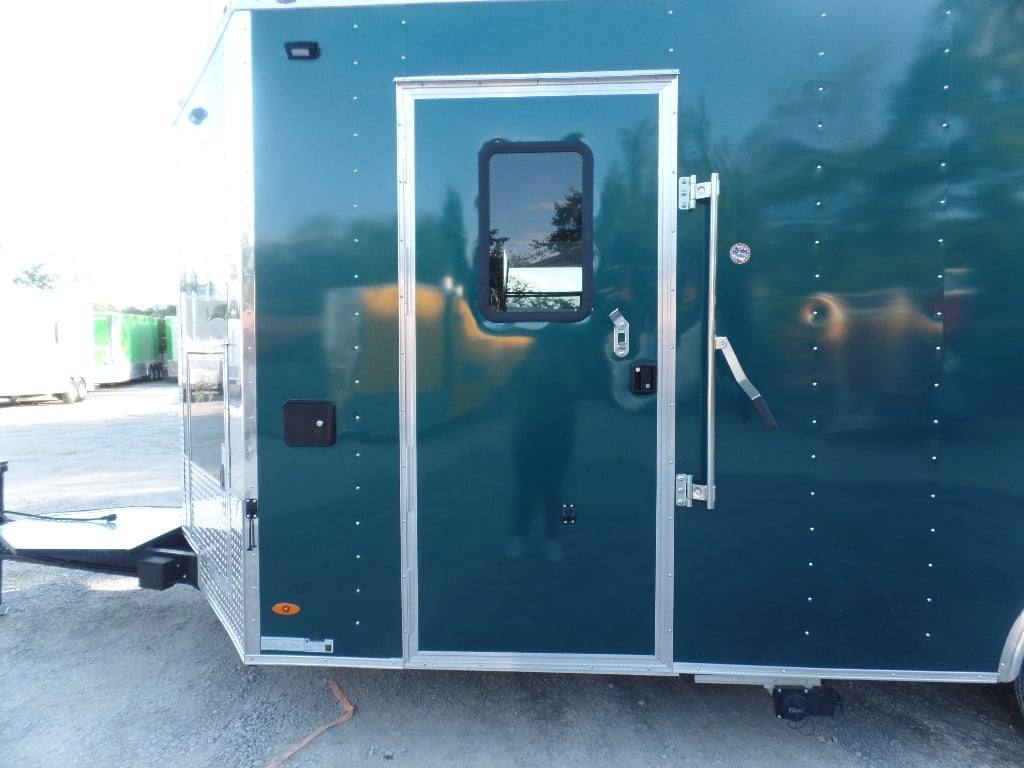 438-8.5-x-20-emerald-green-porch-style-concession-trailer-3.jpg 8.5' x 20' Emerald Green Porch Style Concession Trailer
