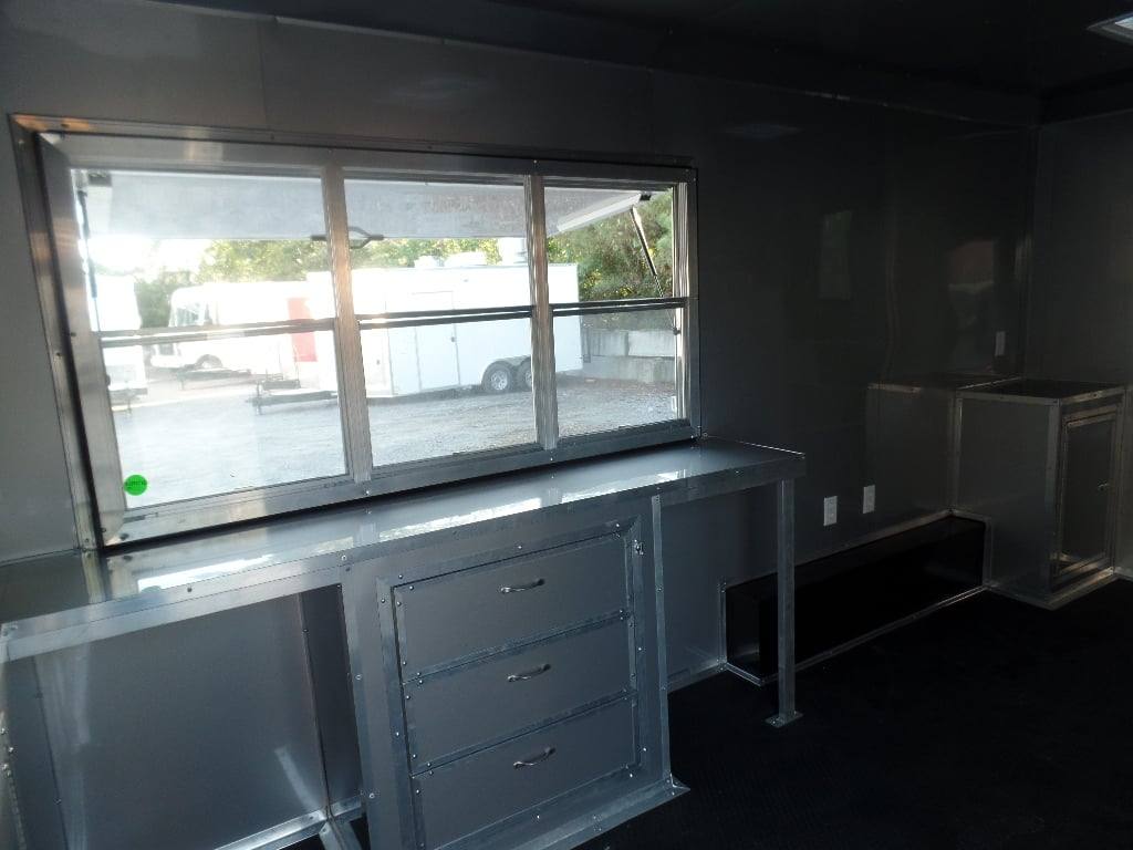 438-8.5-x-20-emerald-green-porch-style-concession-trailer-5.jpg 8.5' x 20' Emerald Green Porch Style Concession Trailer
