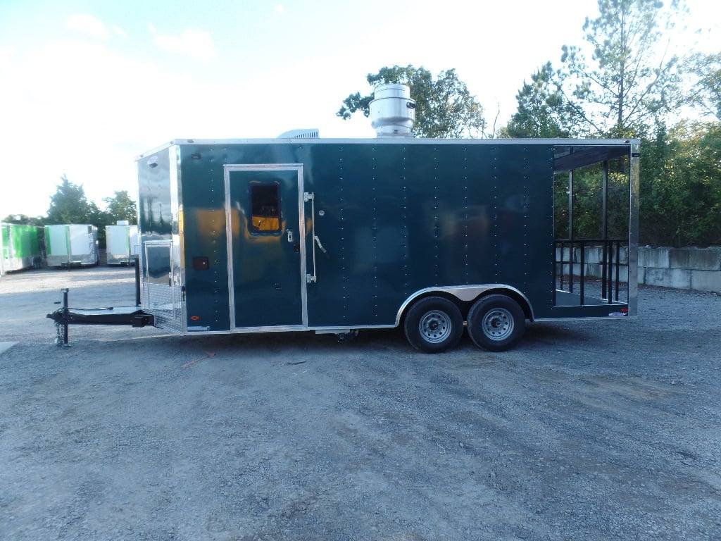 438-8.5-x-20-emerald-green-porch-style-concession-trailer-7.jpg 8.5' x 20' Emerald Green Porch Style Concession Trailer