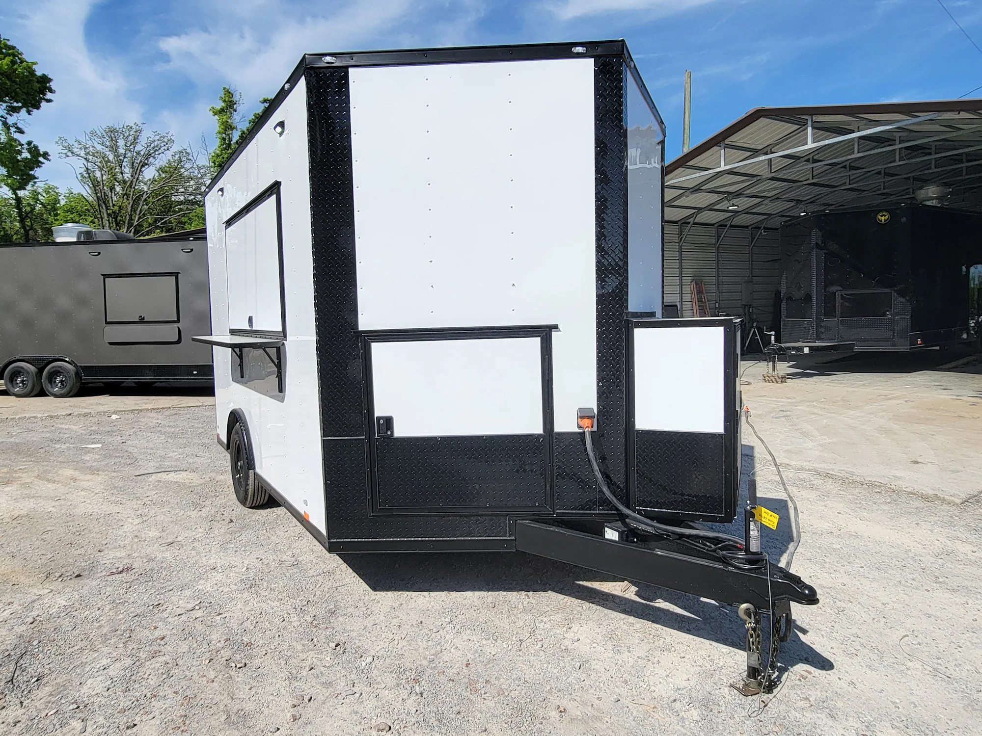 44-8.5-x-12-concession-trailer-white-with-blackout-trim-food-event-catering-3.webp 8.5' X 12' Concession Trailer White With Blackout Trim Food Event Catering