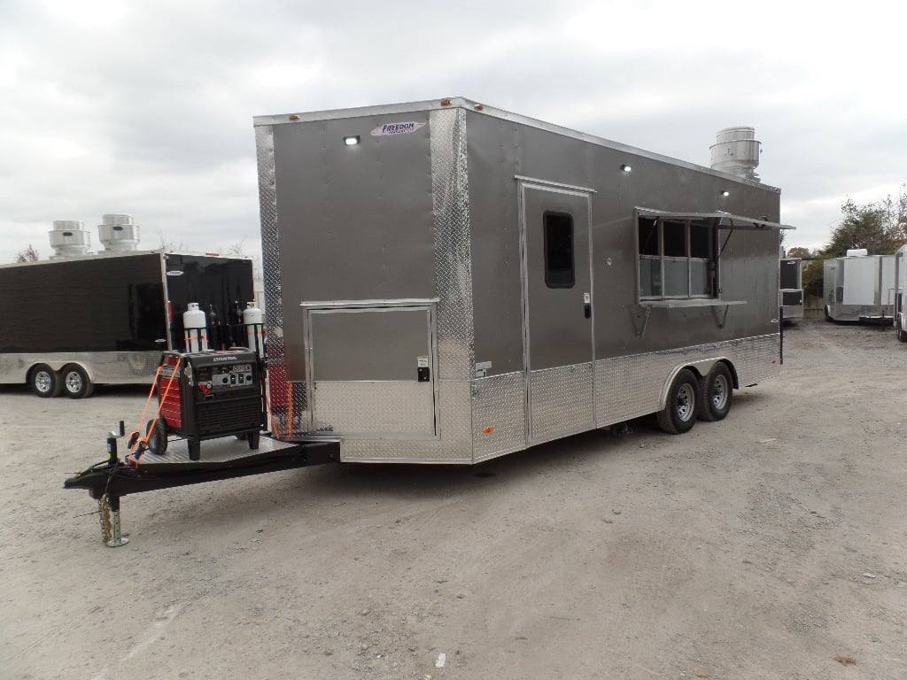 441-8.5-x-20-light-pewter-concession-food-trailer-with-appliances-1.jpg 8.5' x 20' Light Pewter Concession Food Trailer With Appliances