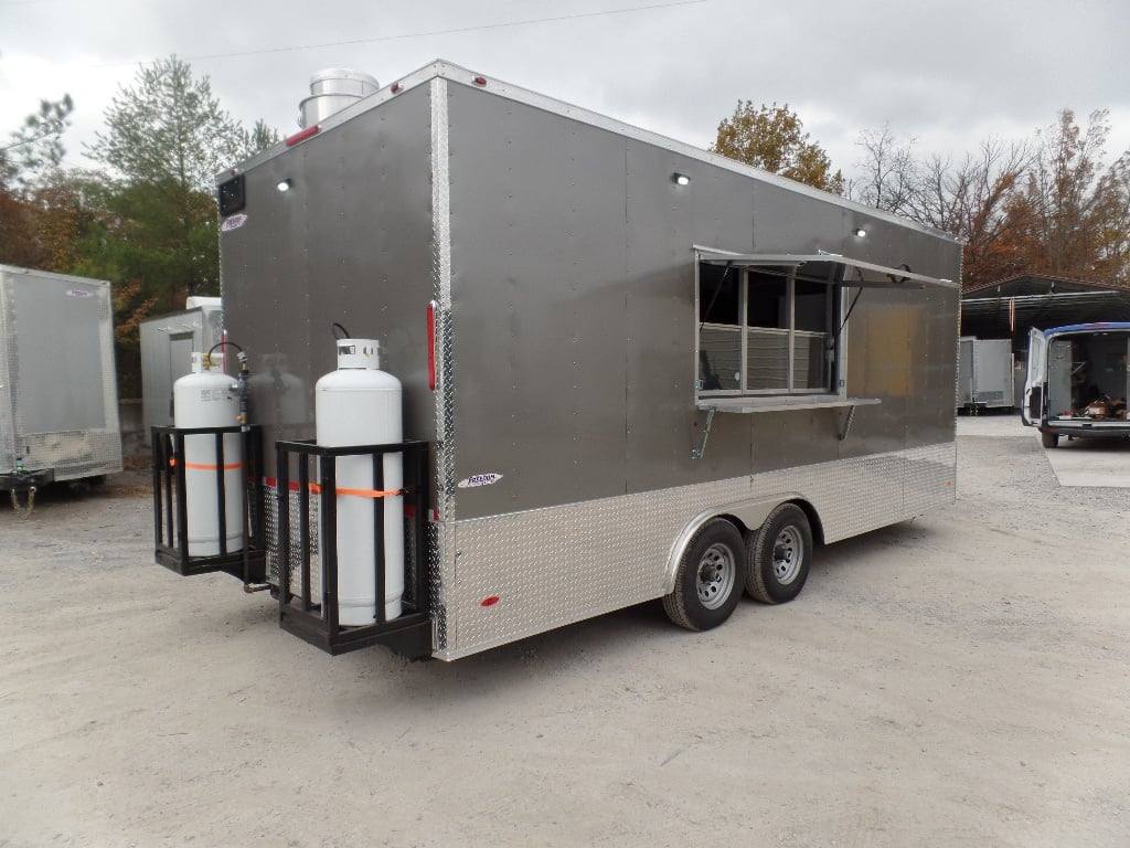 441-8.5-x-20-light-pewter-concession-food-trailer-with-appliances-4.jpg 8.5' x 20' Light Pewter Concession Food Trailer With Appliances