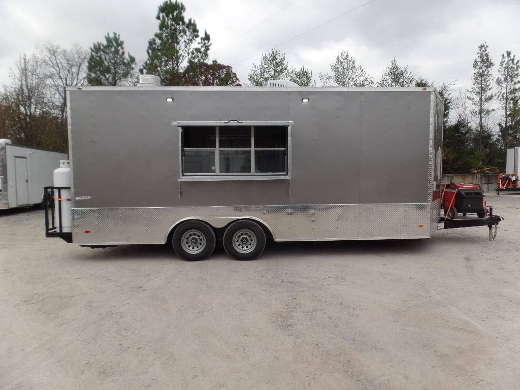 441-8.5-x-20-light-pewter-concession-food-trailer-with-appliances-7.jpg 8.5' x 20' Light Pewter Concession Food Trailer With Appliances