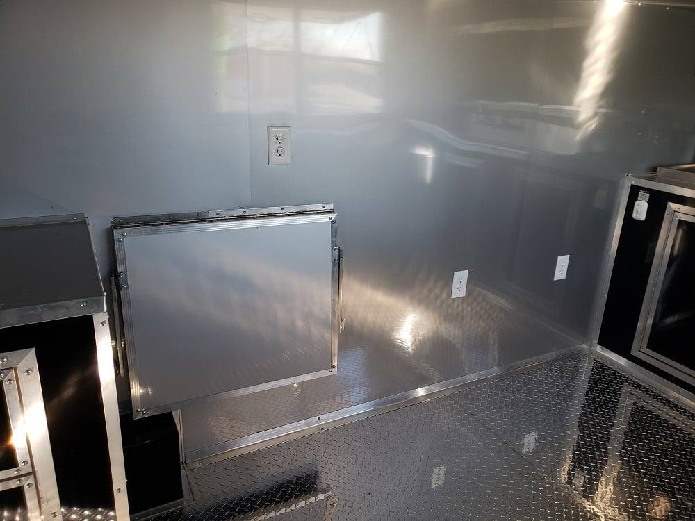 8.5' x 20' Light Pewter Porch Style Concession Food Trailer
