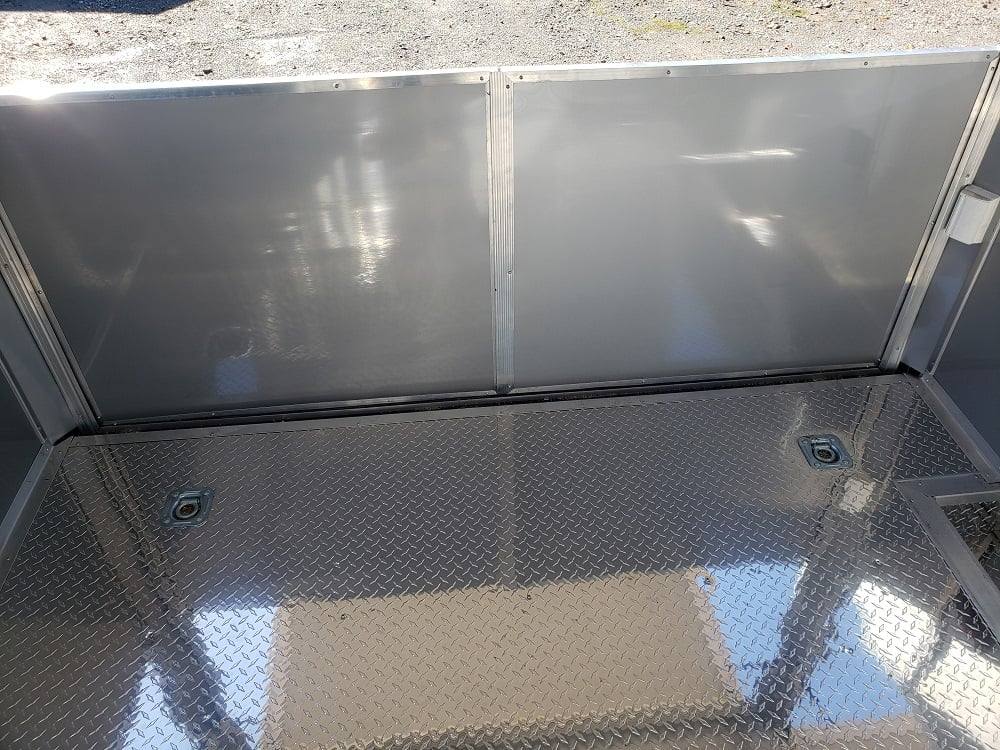 8.5' x 20' Light Pewter Porch Style Concession Food Trailer