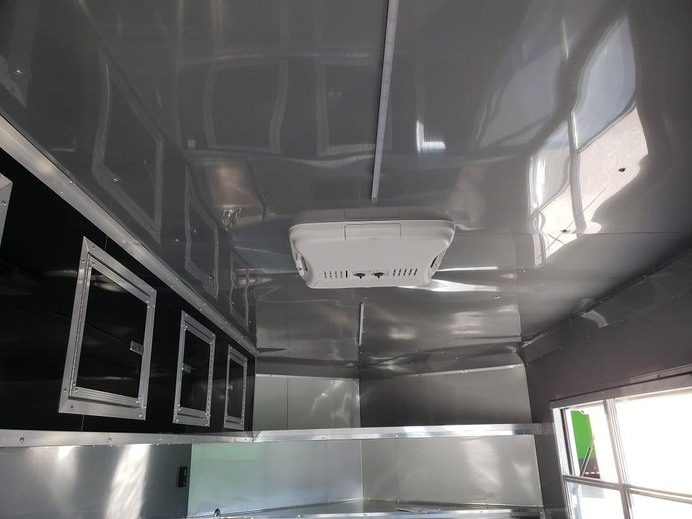 8.5' x 20' Light Pewter Porch Style Concession Food Trailer