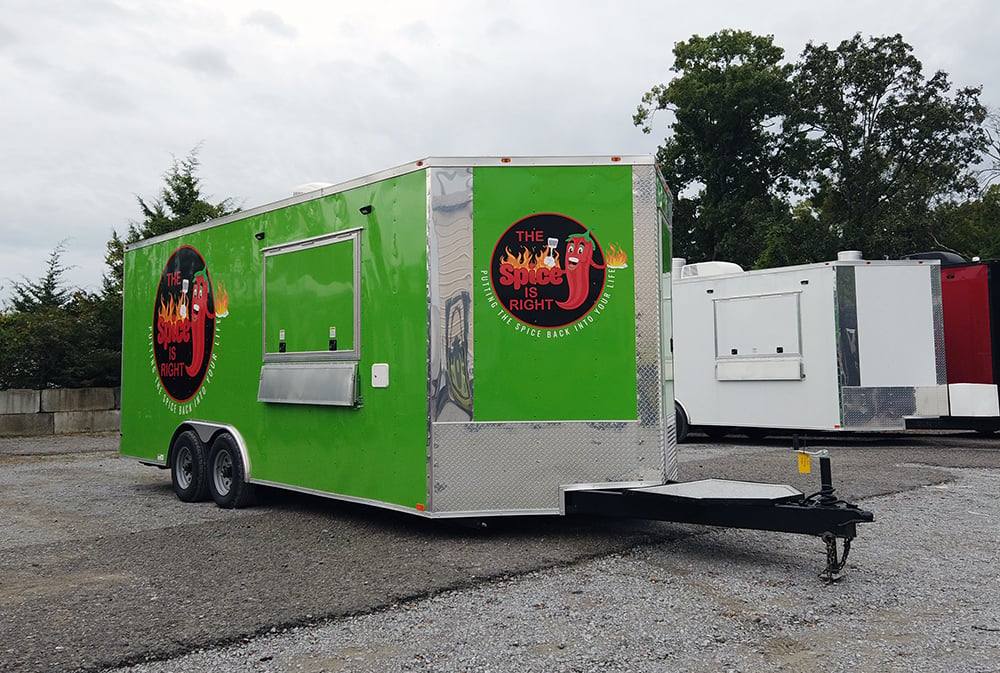 444-8.5-x-20-lime-green-concession-food-v-nose-trailer-15.jpg 8.5' x 20' Lime Green Concession Food V-Nose Trailer