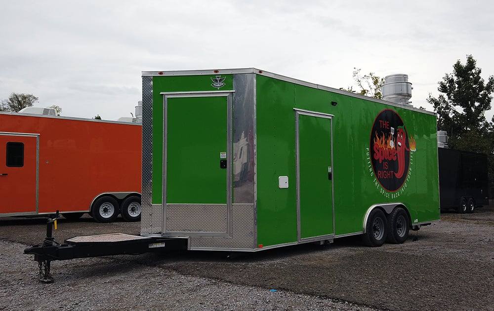 444-8.5-x-20-lime-green-concession-food-v-nose-trailer-18.jpg 8.5' x 20' Lime Green Concession Food V-Nose Trailer