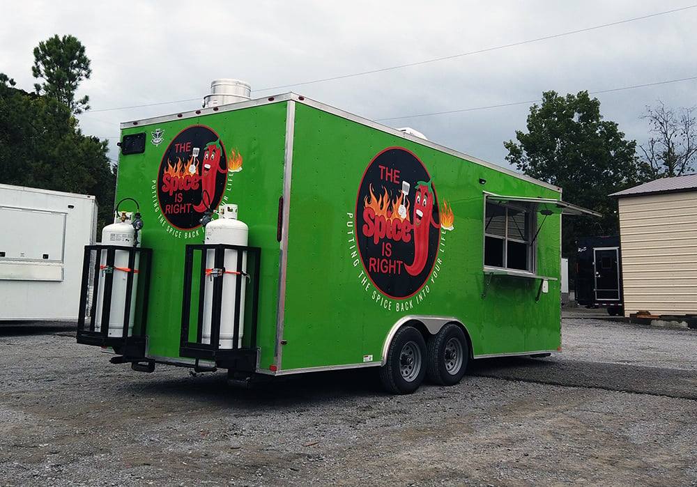 444-8.5-x-20-lime-green-concession-food-v-nose-trailer-2.jpg 8.5' x 20' Lime Green Concession Food V-Nose Trailer