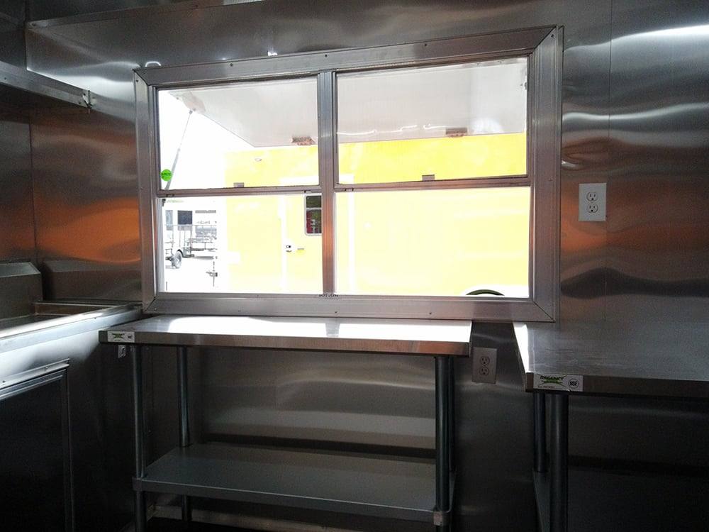 444-8.5-x-20-lime-green-concession-food-v-nose-trailer-20.jpg 8.5' x 20' Lime Green Concession Food V-Nose Trailer