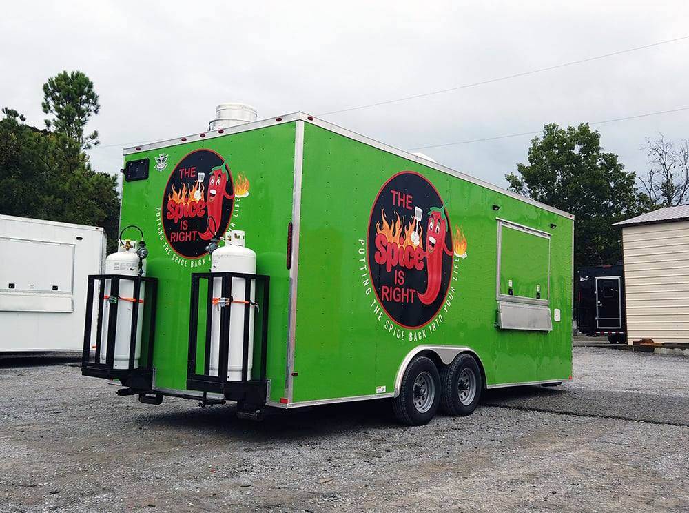 444-8.5-x-20-lime-green-concession-food-v-nose-trailer-5.jpg 8.5' x 20' Lime Green Concession Food V-Nose Trailer