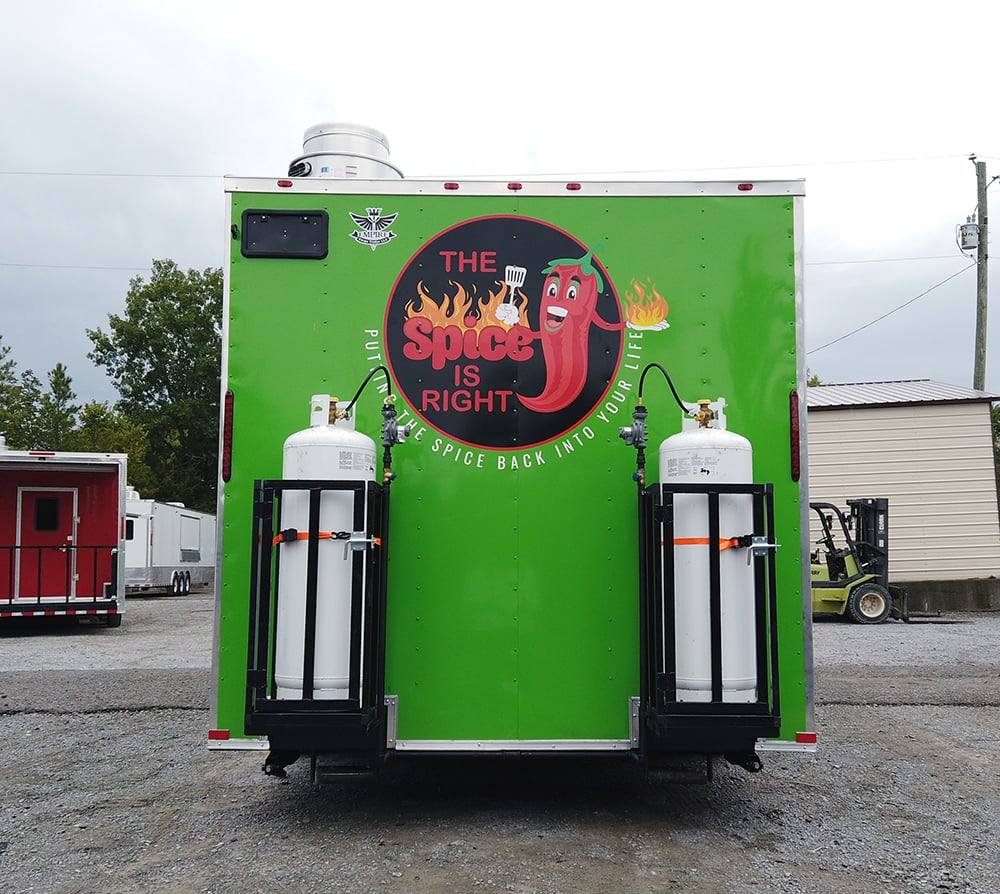 444-8.5-x-20-lime-green-concession-food-v-nose-trailer-8.jpg 8.5' x 20' Lime Green Concession Food V-Nose Trailer