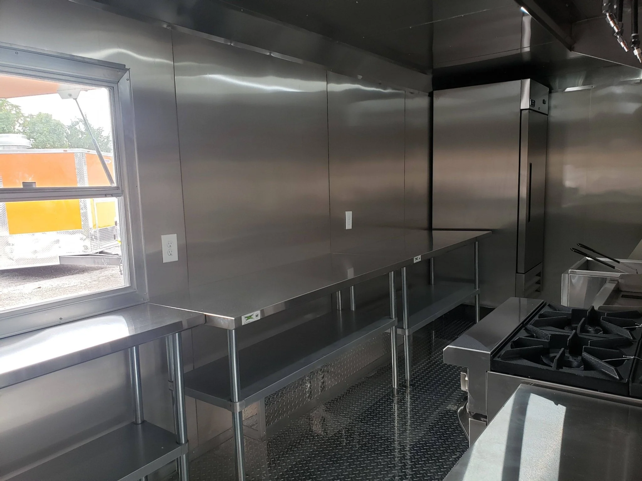 446-8.5-x-20-orange-and-black-food-catering-concession-trailer-with-appliances-14.webp 8.5' x 20' Orange And Black Food Catering Concession Trailer With Appliances