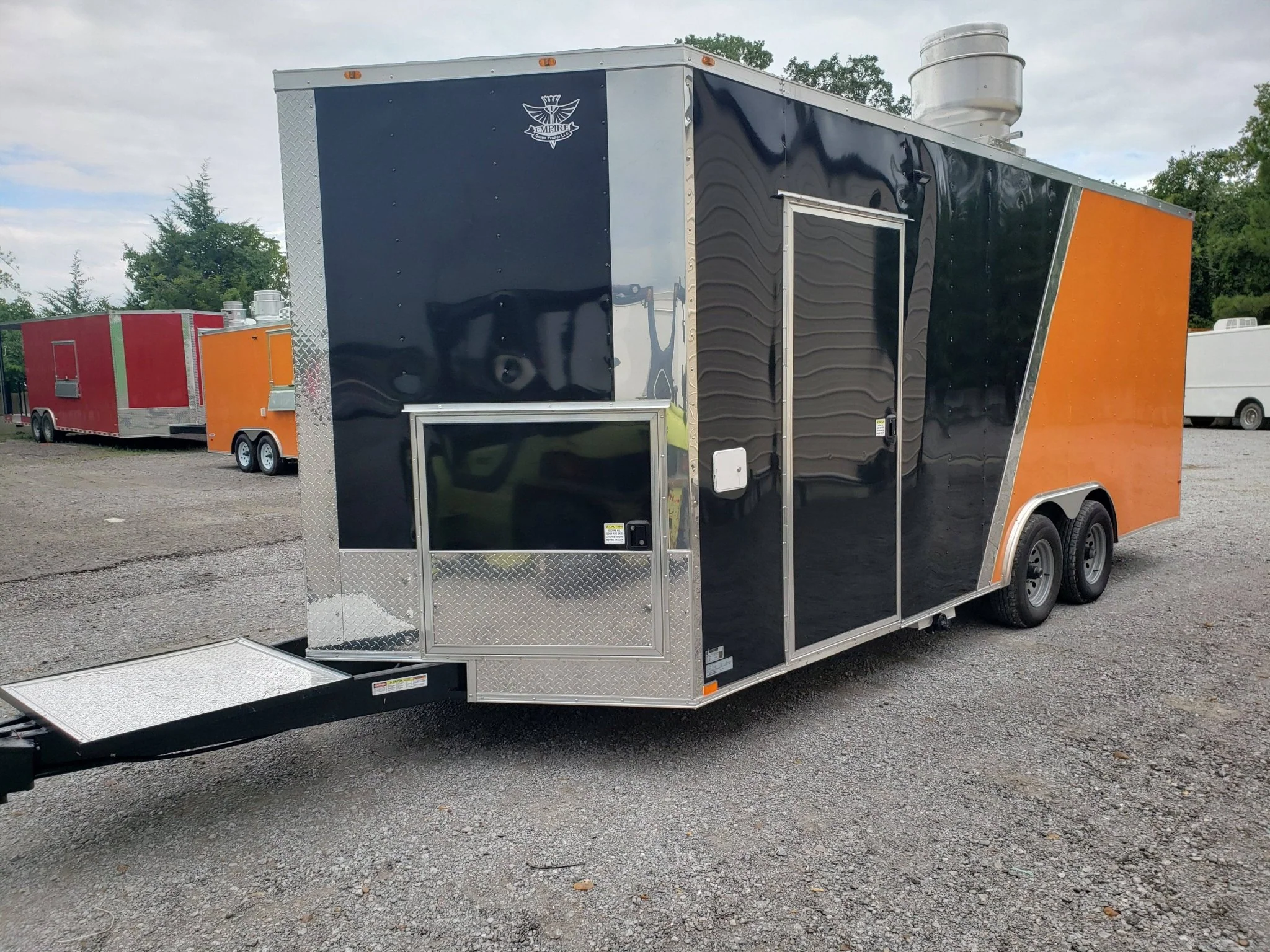 446-8.5-x-20-orange-and-black-food-catering-concession-trailer-with-appliances-32.webp 8.5' x 20' Orange And Black Food Catering Concession Trailer With Appliances