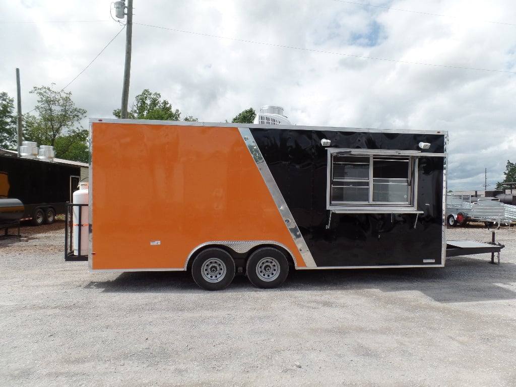 447-8.5-x-20-orange-and-black-food-concession-trailer-with-appliances-18.jpg 8.5' x 20' Orange And Black Food Concession Trailer With Appliances
