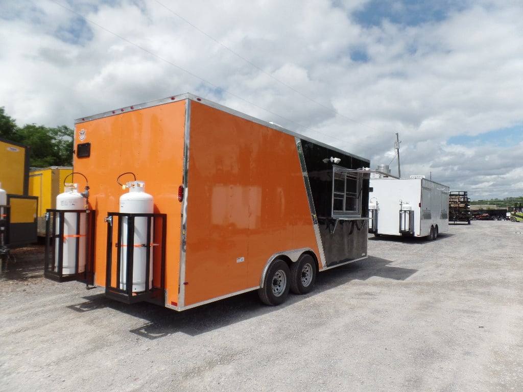 447-8.5-x-20-orange-and-black-food-concession-trailer-with-appliances-2.jpg 8.5' x 20' Orange And Black Food Concession Trailer With Appliances