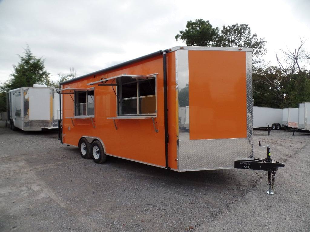 448-8.5-x-20-orange-concession-food-trailer-6.jpg 8.5' x 20' Orange Concession Food Trailer