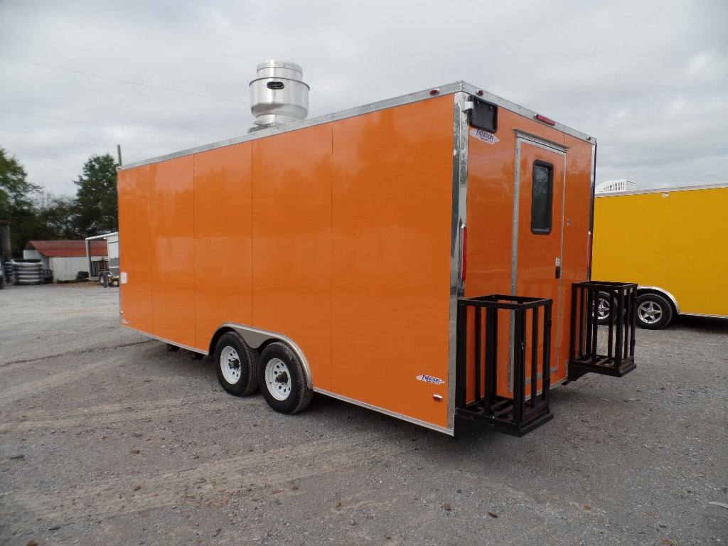 448-8.5-x-20-orange-concession-food-trailer-7.jpg 8.5' x 20' Orange Concession Food Trailer