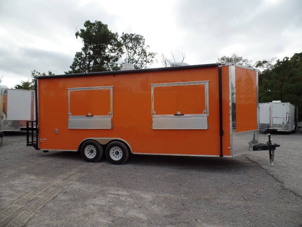 448-8.5-x-20-orange-concession-food-trailer-8.jpg 8.5' x 20' Orange Concession Food Trailer