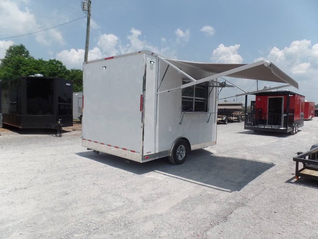 45-8.5-x-12-white-concession-food-trailer-with-appliances-1.jpg 8.5' x 12' White Concession Food Trailer With Appliances