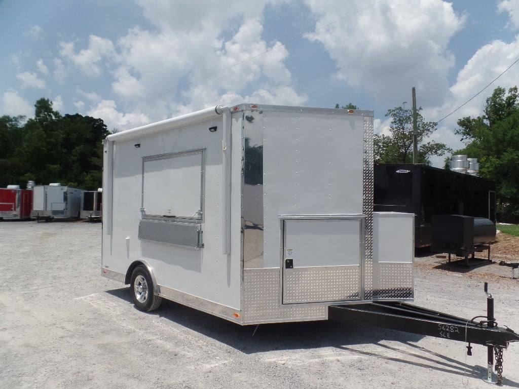 45-8.5-x-12-white-concession-food-trailer-with-appliances-2.jpg 8.5' x 12' White Concession Food Trailer With Appliances