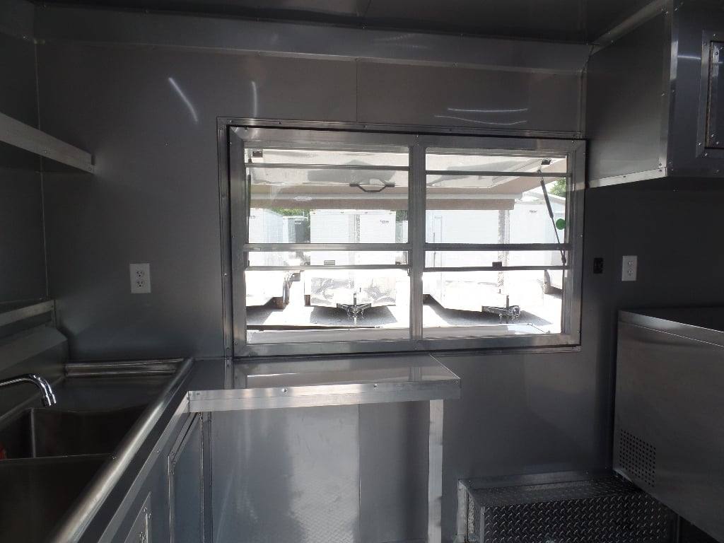 45-8.5-x-12-white-concession-food-trailer-with-appliances-3.jpg 8.5' x 12' White Concession Food Trailer With Appliances