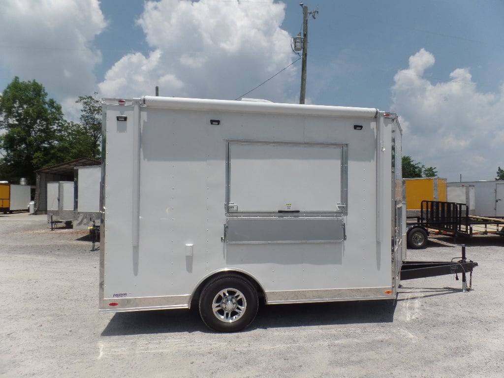 45-8.5-x-12-white-concession-food-trailer-with-appliances-4.jpg 8.5' x 12' White Concession Food Trailer With Appliances