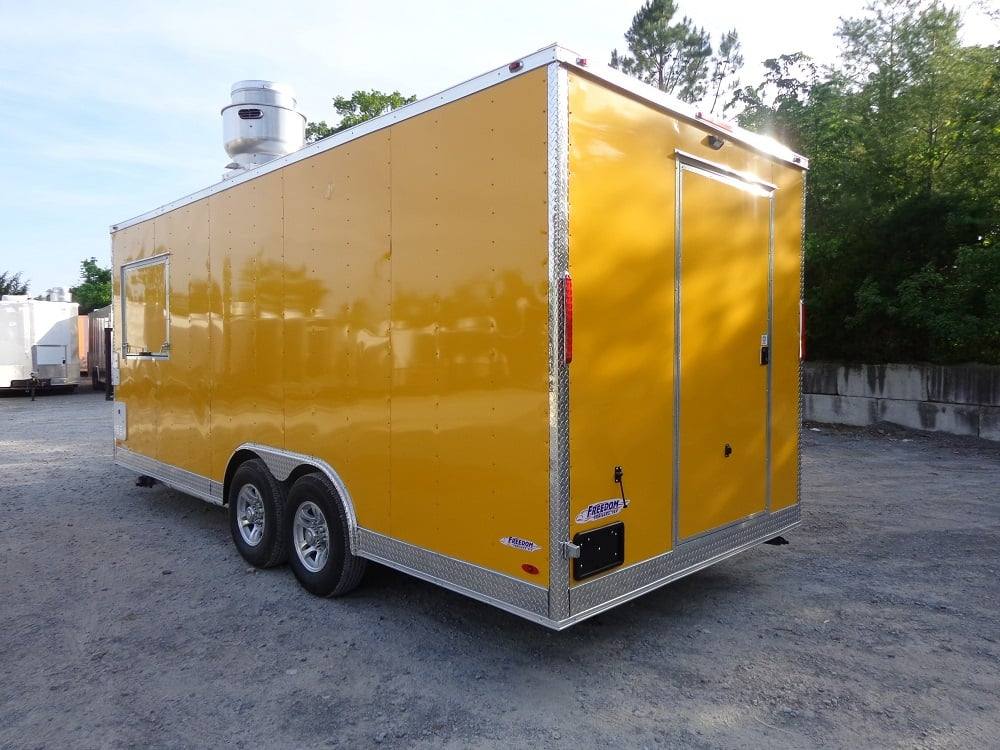 8.5' x 20' Penske Yellow Concession Food Trailer