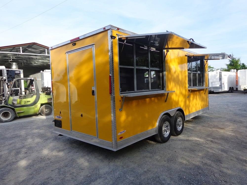 8.5' x 20' Penske Yellow Concession Food Trailer