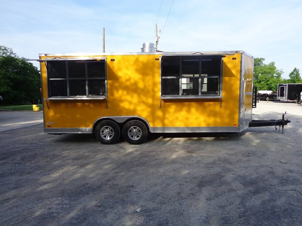 8.5' x 20' Penske Yellow Concession Food Trailer