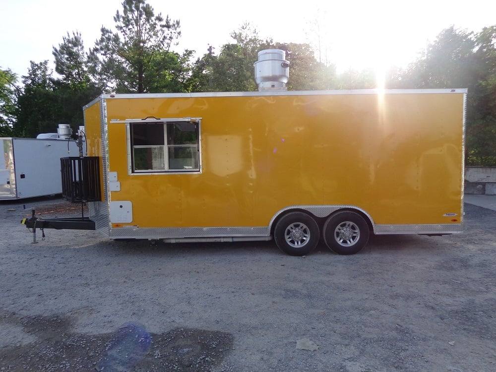 8.5' x 20' Penske Yellow Concession Food Trailer