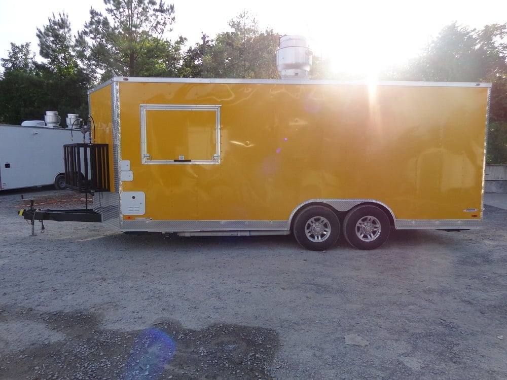 8.5' x 20' Penske Yellow Concession Food Trailer