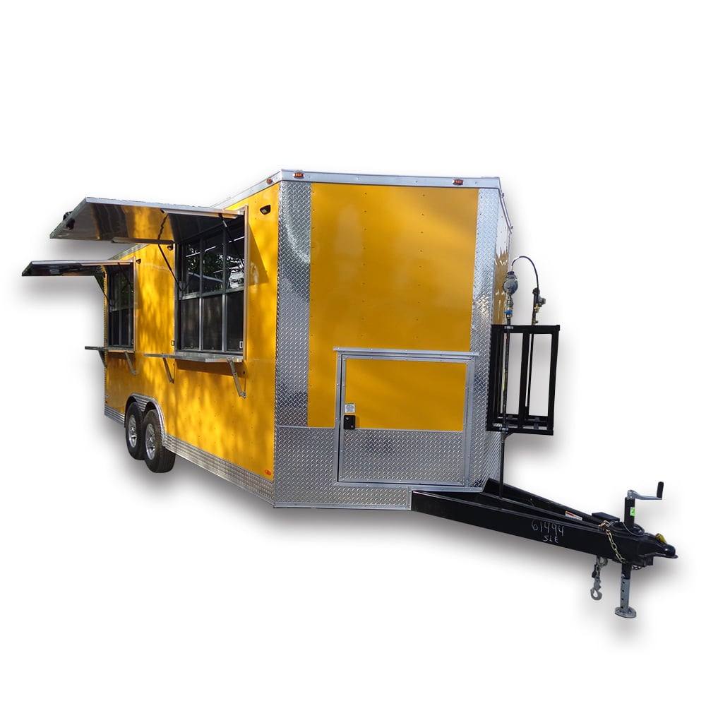 452-8.5-x-20-penske-yellow-concession-food-trailer-with-appliances-1.jpg 8.5' x 20' Penske Yellow Concession Food Trailer With Appliances