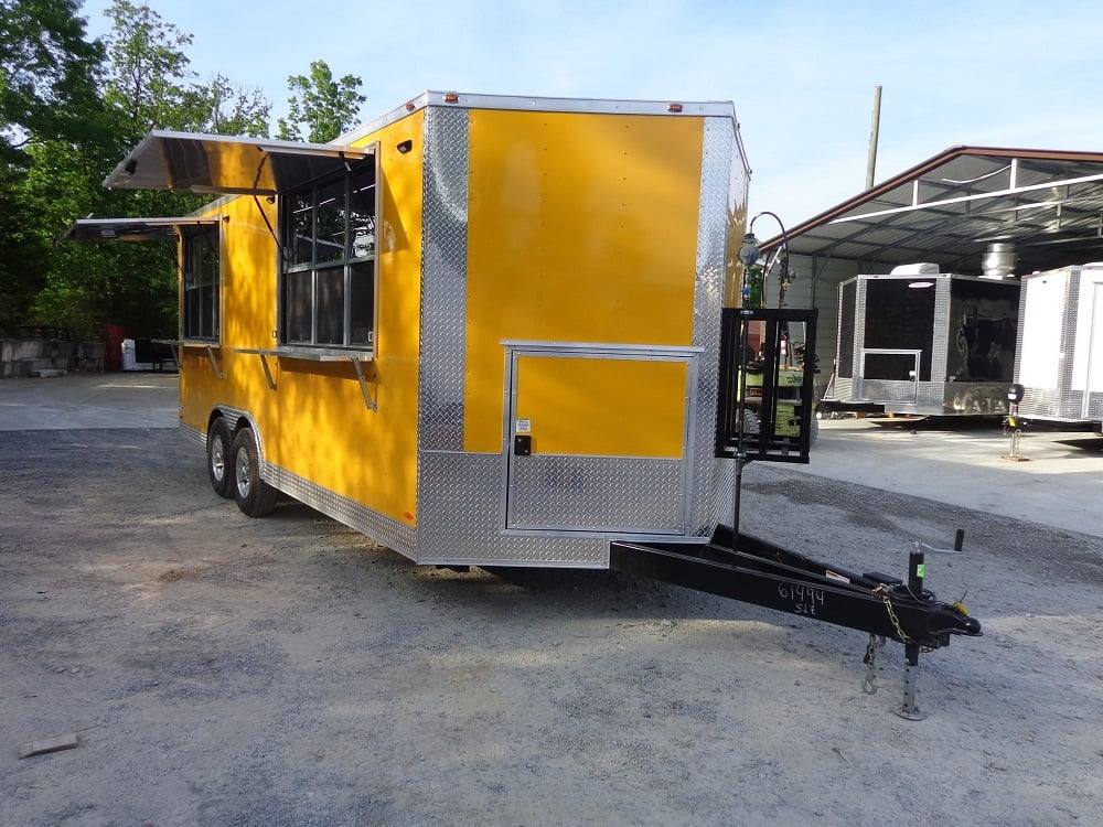 452-8.5-x-20-penske-yellow-concession-food-trailer-with-appliances-2.jpg 8.5' x 20' Penske Yellow Concession Food Trailer With Appliances