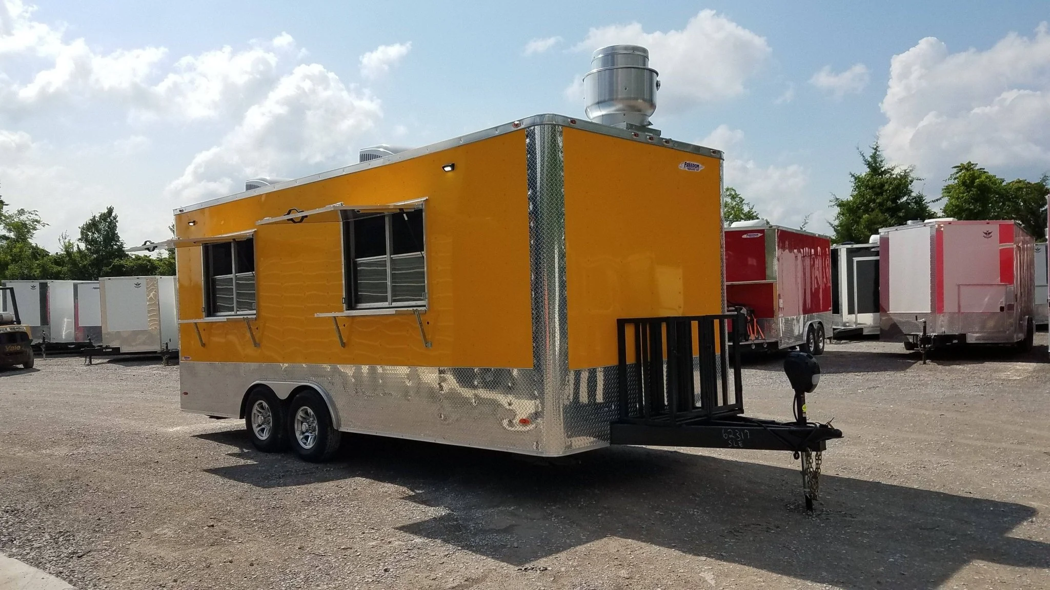 453-8.5-x-20-penske-yellow-flat-nose-concession-food-trailer-1.webp 8.5' x 20' Penske Yellow Flat Nose Concession Food Trailer