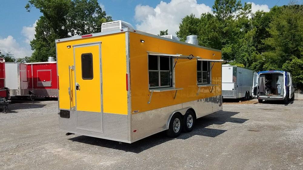 453-8.5-x-20-penske-yellow-flat-nose-concession-food-trailer-11.jpg 8.5' x 20' Penske Yellow Flat Nose Concession Food Trailer