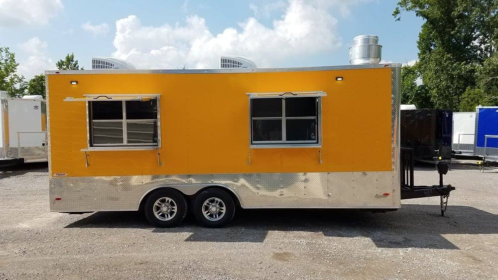 453-8.5-x-20-penske-yellow-flat-nose-concession-food-trailer-14.jpg 8.5' x 20' Penske Yellow Flat Nose Concession Food Trailer