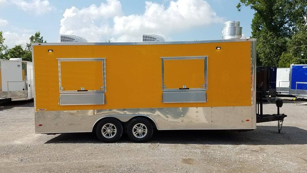453-8.5-x-20-penske-yellow-flat-nose-concession-food-trailer-22.jpg 8.5' x 20' Penske Yellow Flat Nose Concession Food Trailer