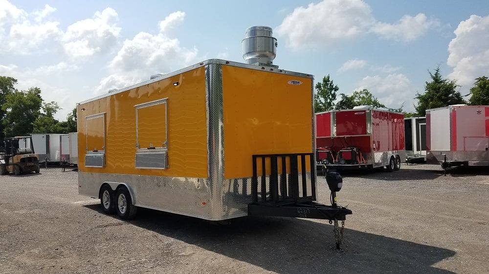 453-8.5-x-20-penske-yellow-flat-nose-concession-food-trailer-8.jpg 8.5' x 20' Penske Yellow Flat Nose Concession Food Trailer