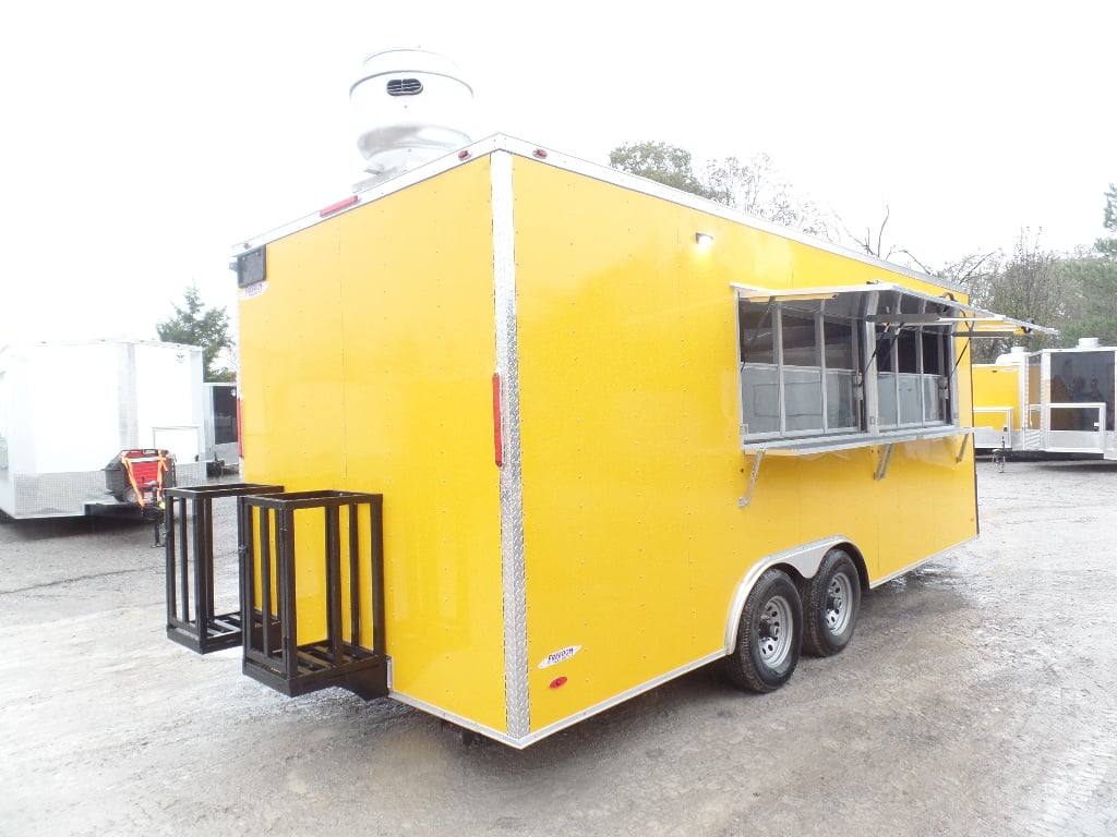 454-8.5-x-20-penske-yellow-food-concession-trailer-5.jpg 8.5' x 20' Penske Yellow Food Concession Trailer
