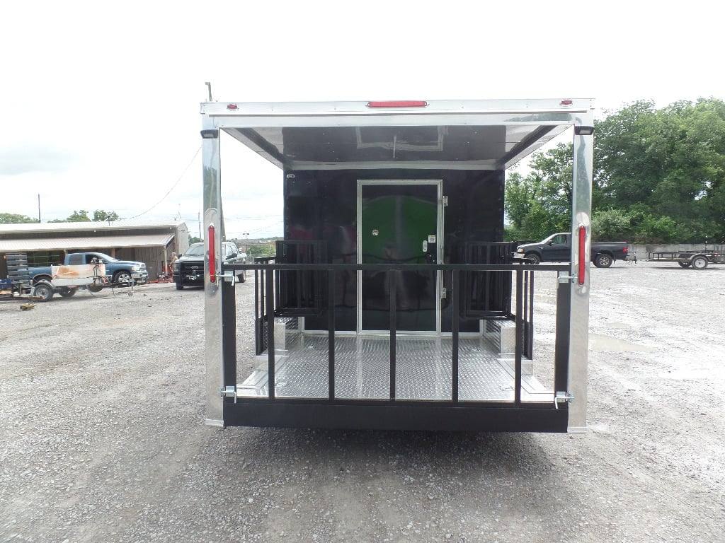 457-8.5-x-20-porch-style-concession-bbq-food-event-trailer-10.jpg 8.5' x 20' Porch Style Concession BBQ Food Event Trailer