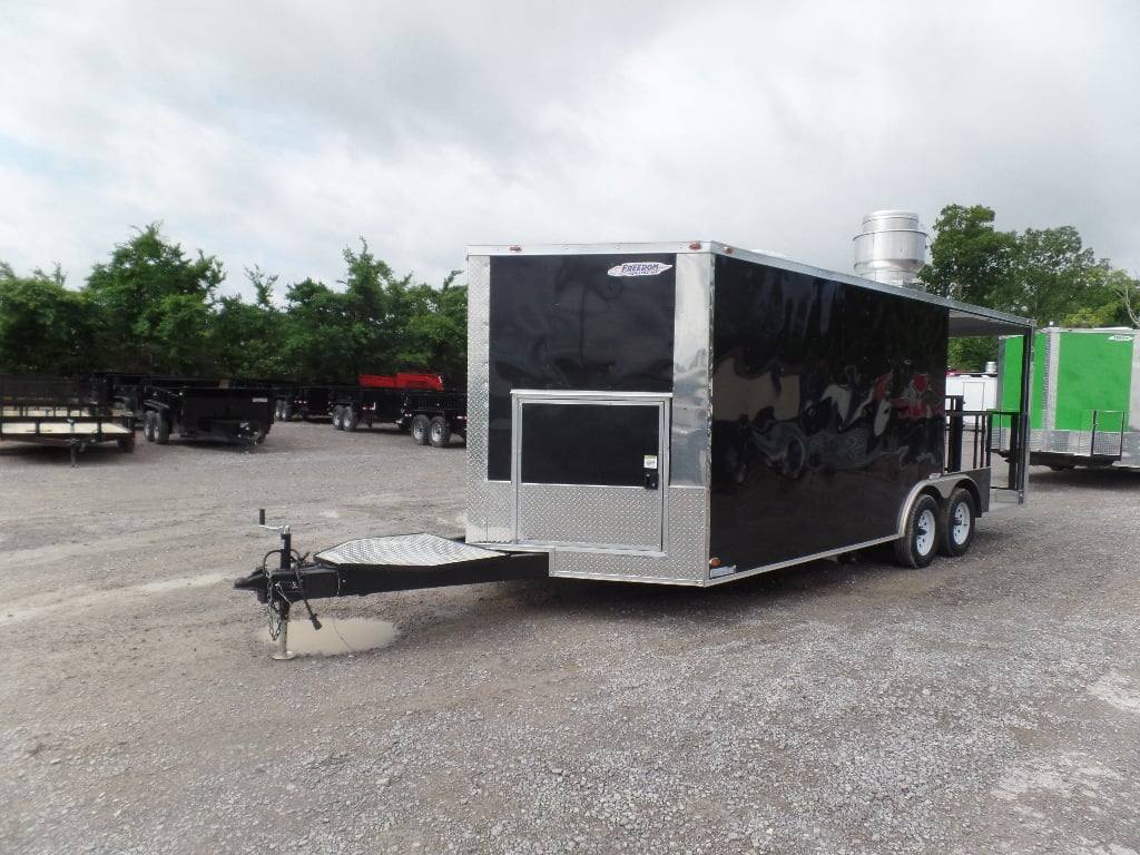 457-8.5-x-20-porch-style-concession-bbq-food-event-trailer-18.jpg 8.5' x 20' Porch Style Concession BBQ Food Event Trailer