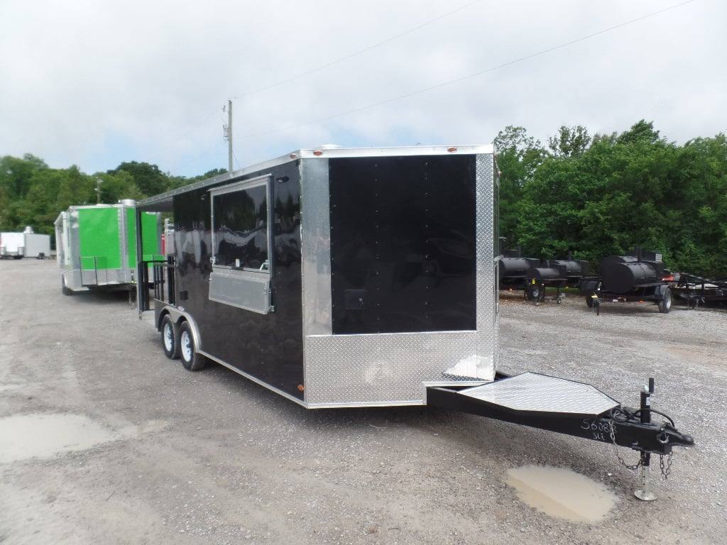 457-8.5-x-20-porch-style-concession-bbq-food-event-trailer-3.jpg 8.5' x 20' Porch Style Concession BBQ Food Event Trailer