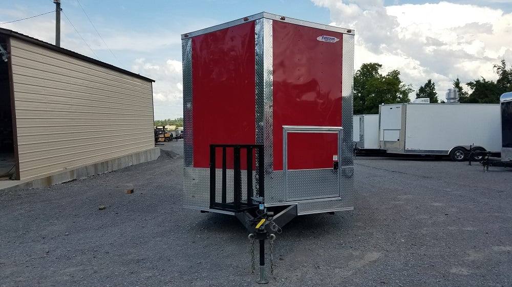 8.5' x 20' Red BBQ Porch Concession Food Trailer