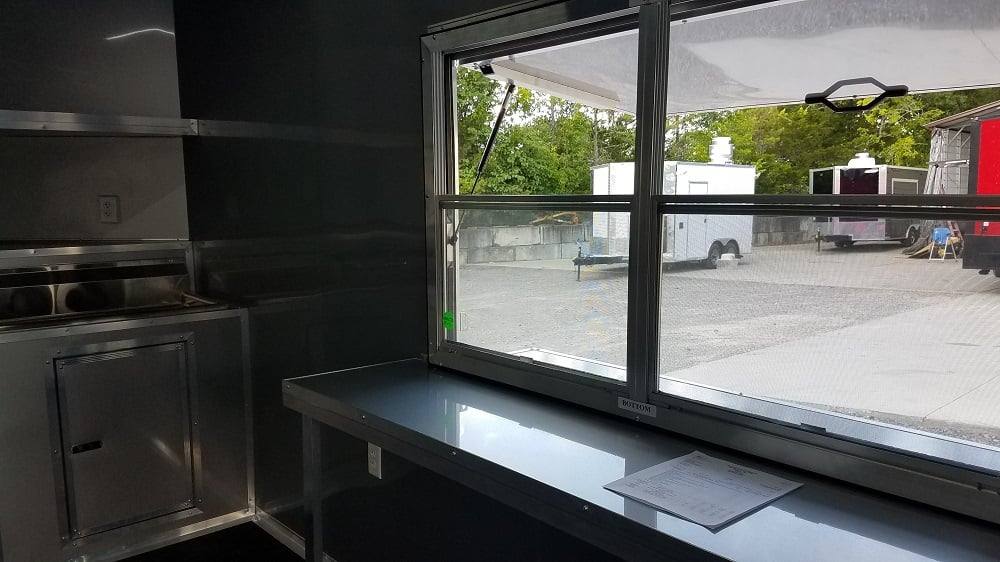 8.5' x 20' Red BBQ Porch Concession Food Trailer